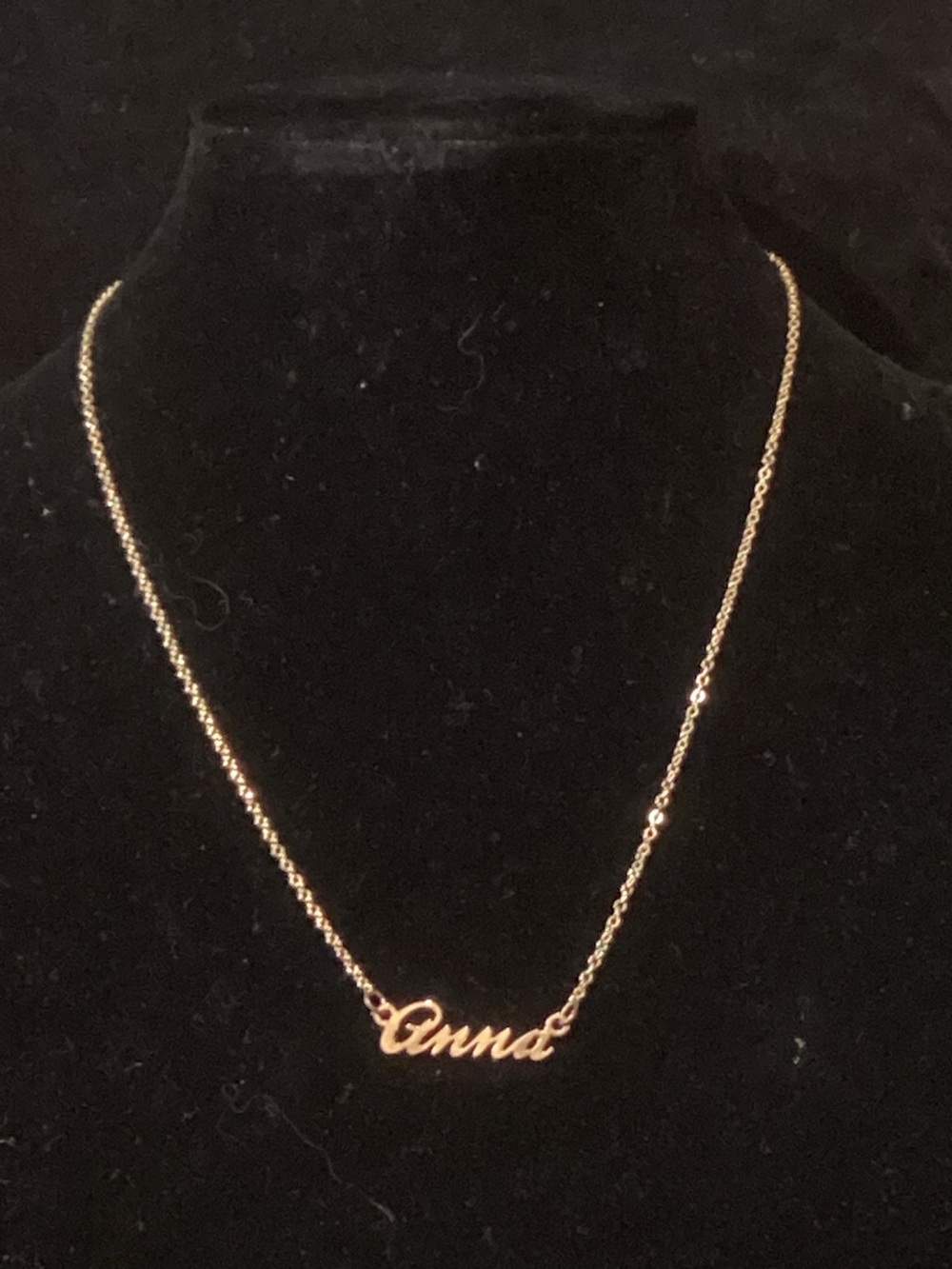'Anna' Nameplate Necklace - Personalized Script Pendant